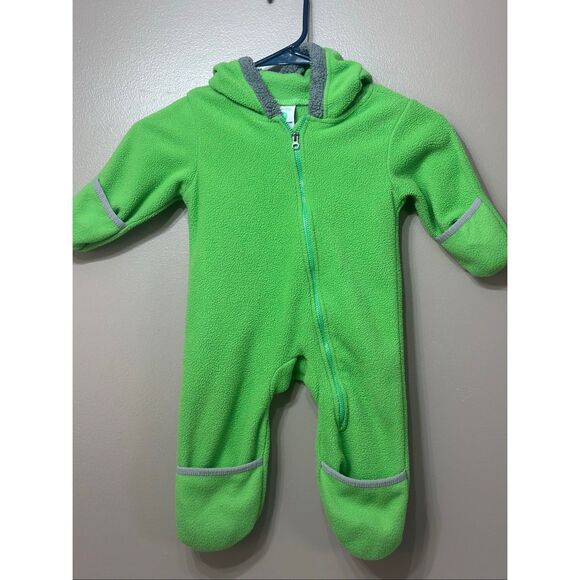 Cuddle Club Bear Fleece Bunting One Piece Footsie Baby 6-12 Months - Picture 2 of 11